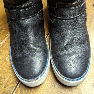 UGG Australia S/N 1005043 Andra Leather Boots Women's Size 10 Blue Leather